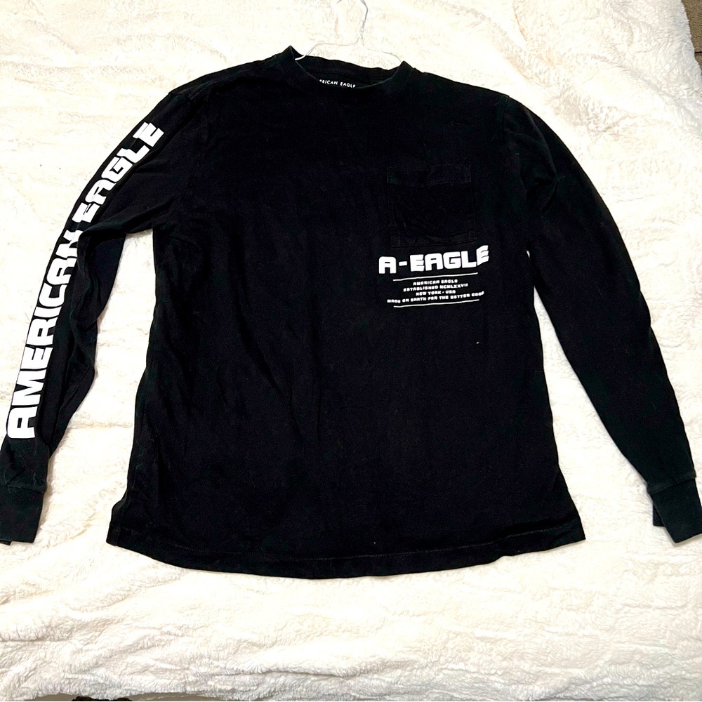 Medium Long Sleeve American Eagle Pocket Tee